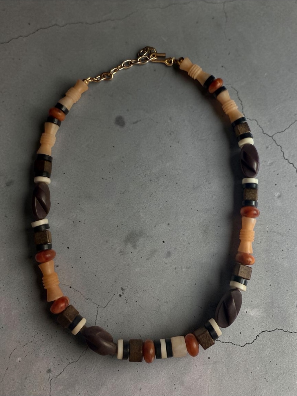 Handcrafted Multicolor Beaded Necklace - Neutral Tones
